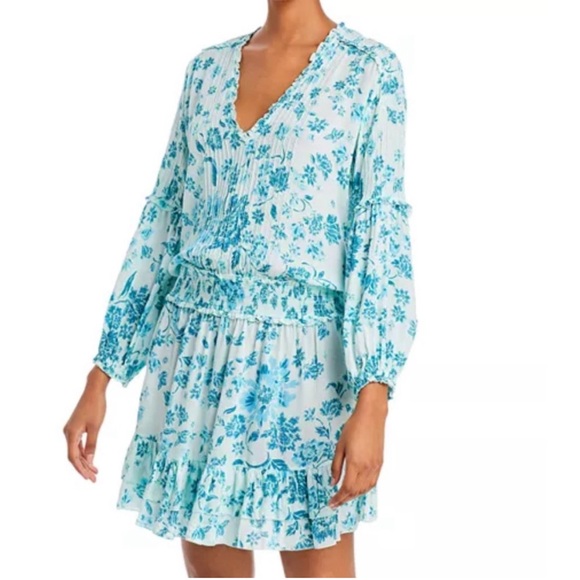 NEW with Tags!  Poupette St. Barth Ilona Mini Dress in  Aqua Grasse Sz. S - Picture 1 of 9
